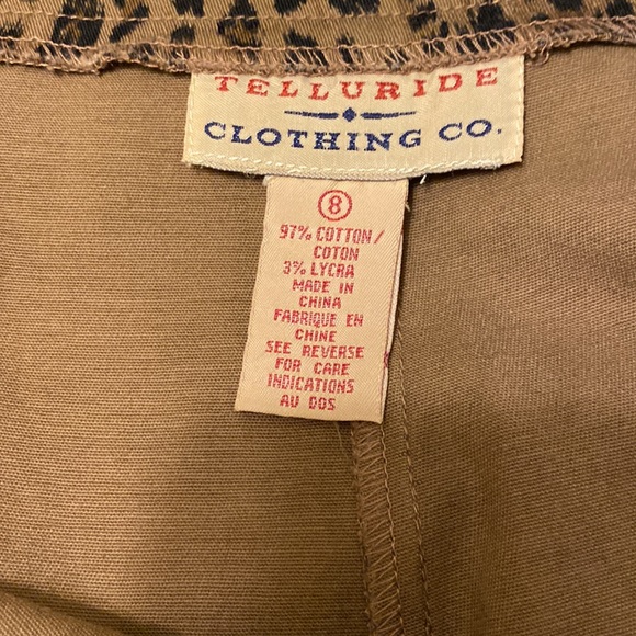 Telluride Leopard print pants; Size 8 - Picture 4 of 4